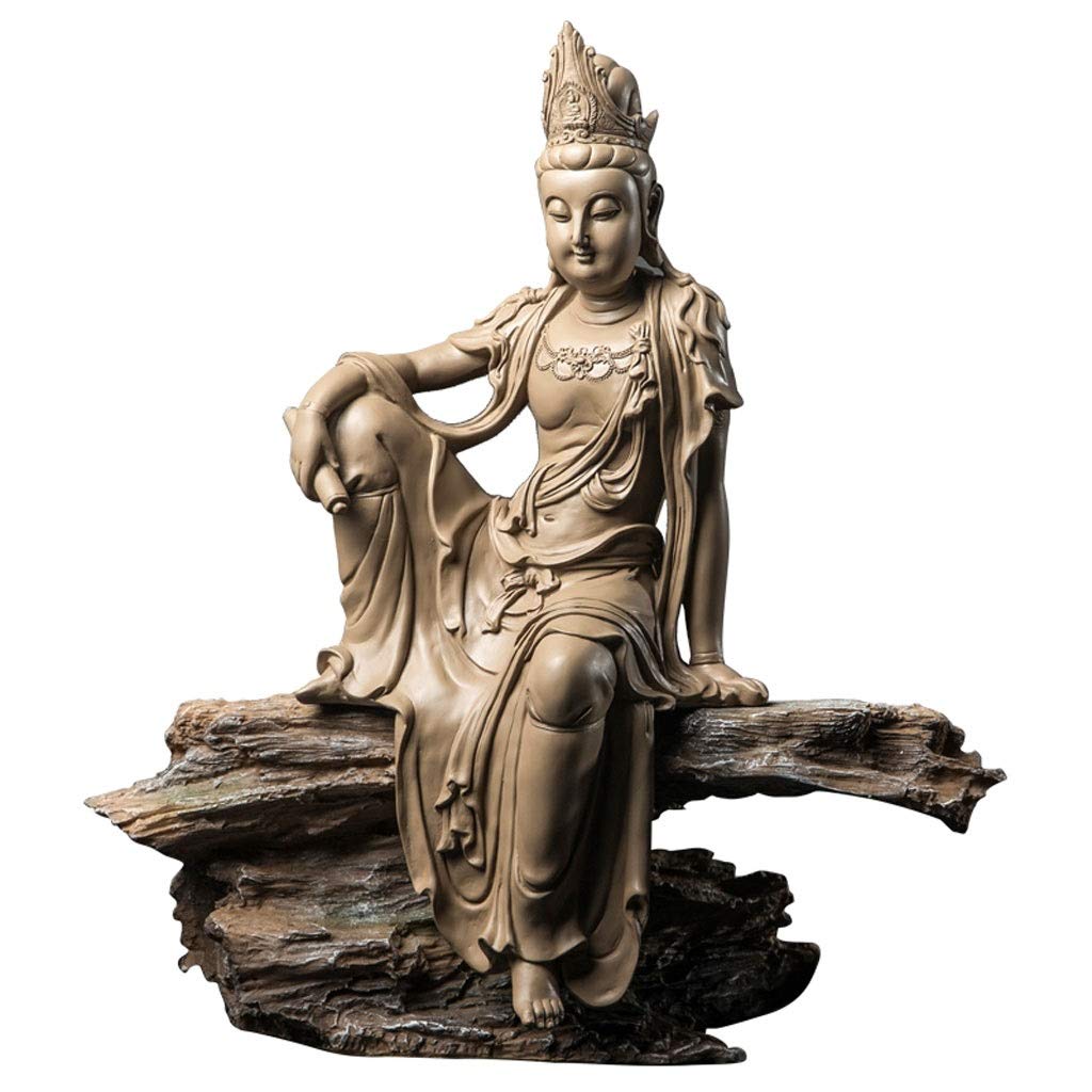 Amazon｜仏像 新中国の禅自由観音仏レジン宗教女神寺院の庭の装飾